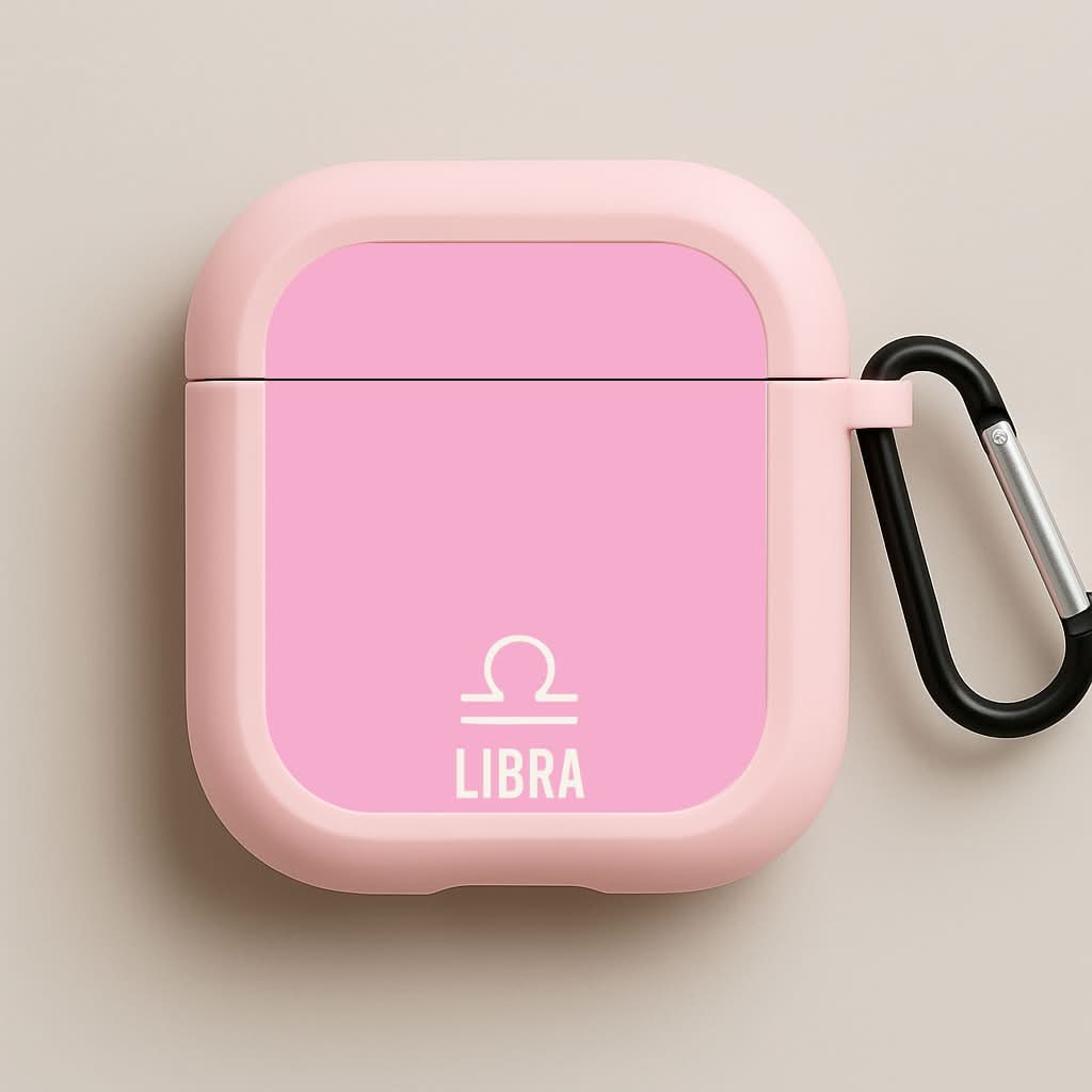 Libra Pastel Zodiac Pink AirPods Case