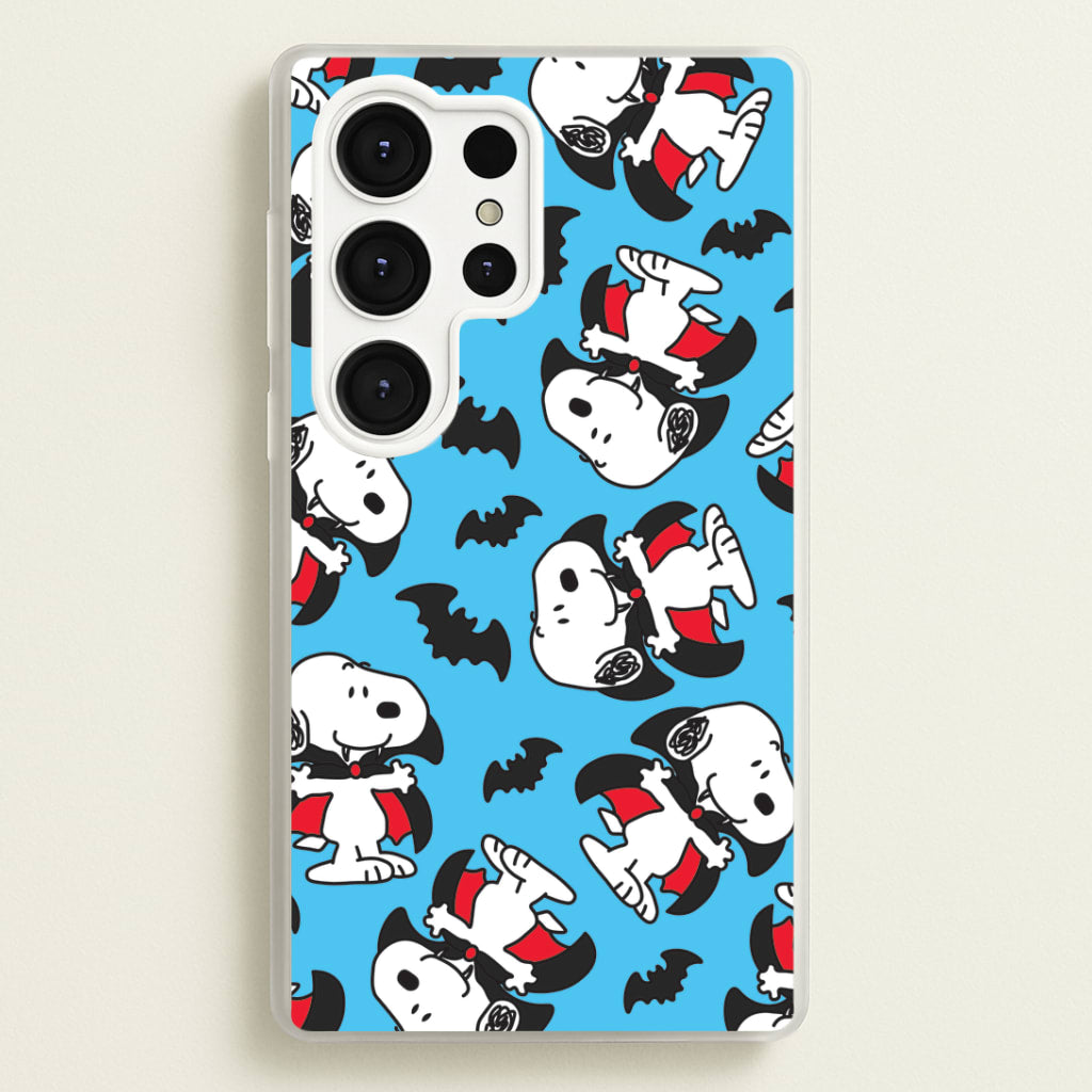 Cartoon Beagle Vampire And Bats Pattern Galaxy S25 Ultra Case