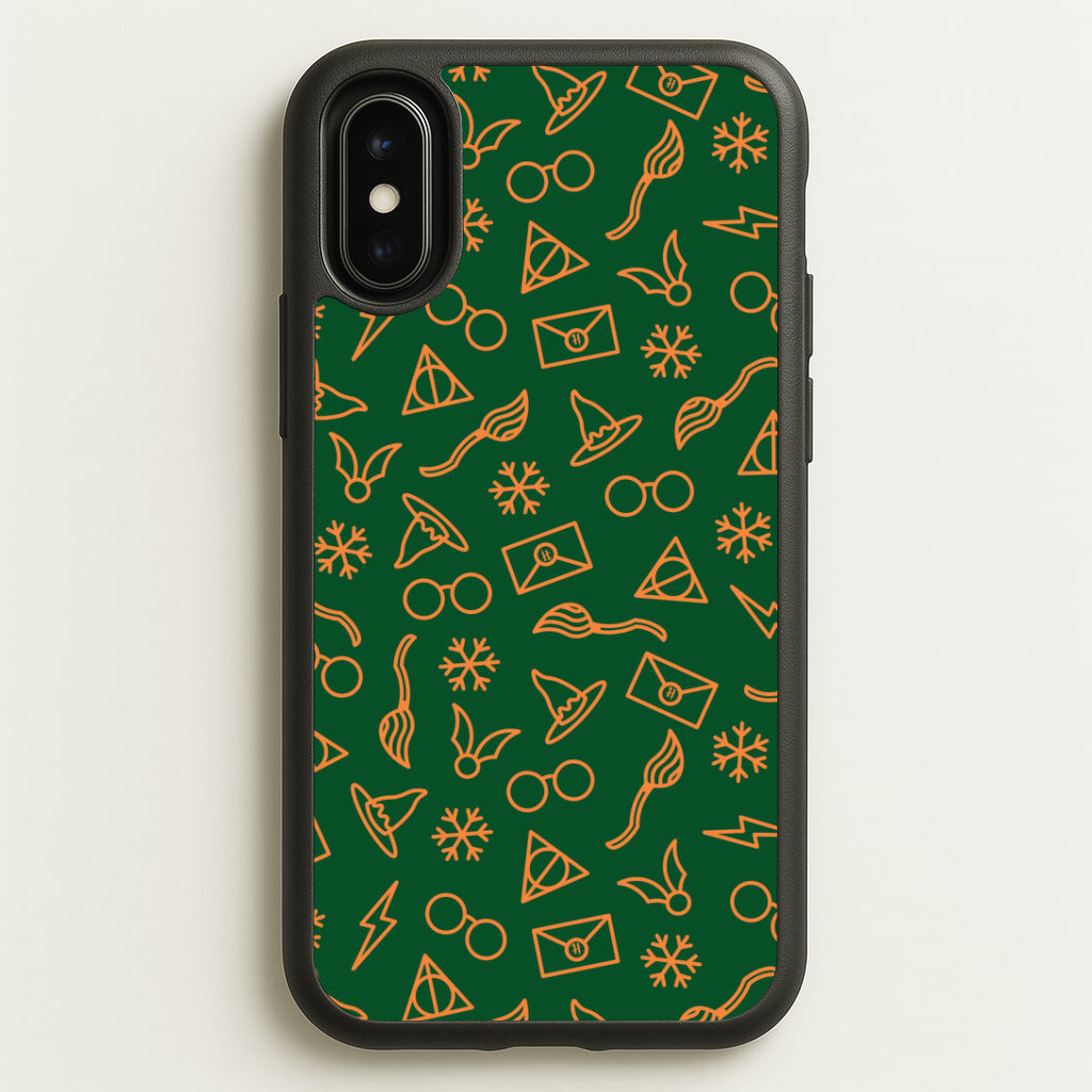 Christmas Wizard Icons Pattern iPhone X / XS Case