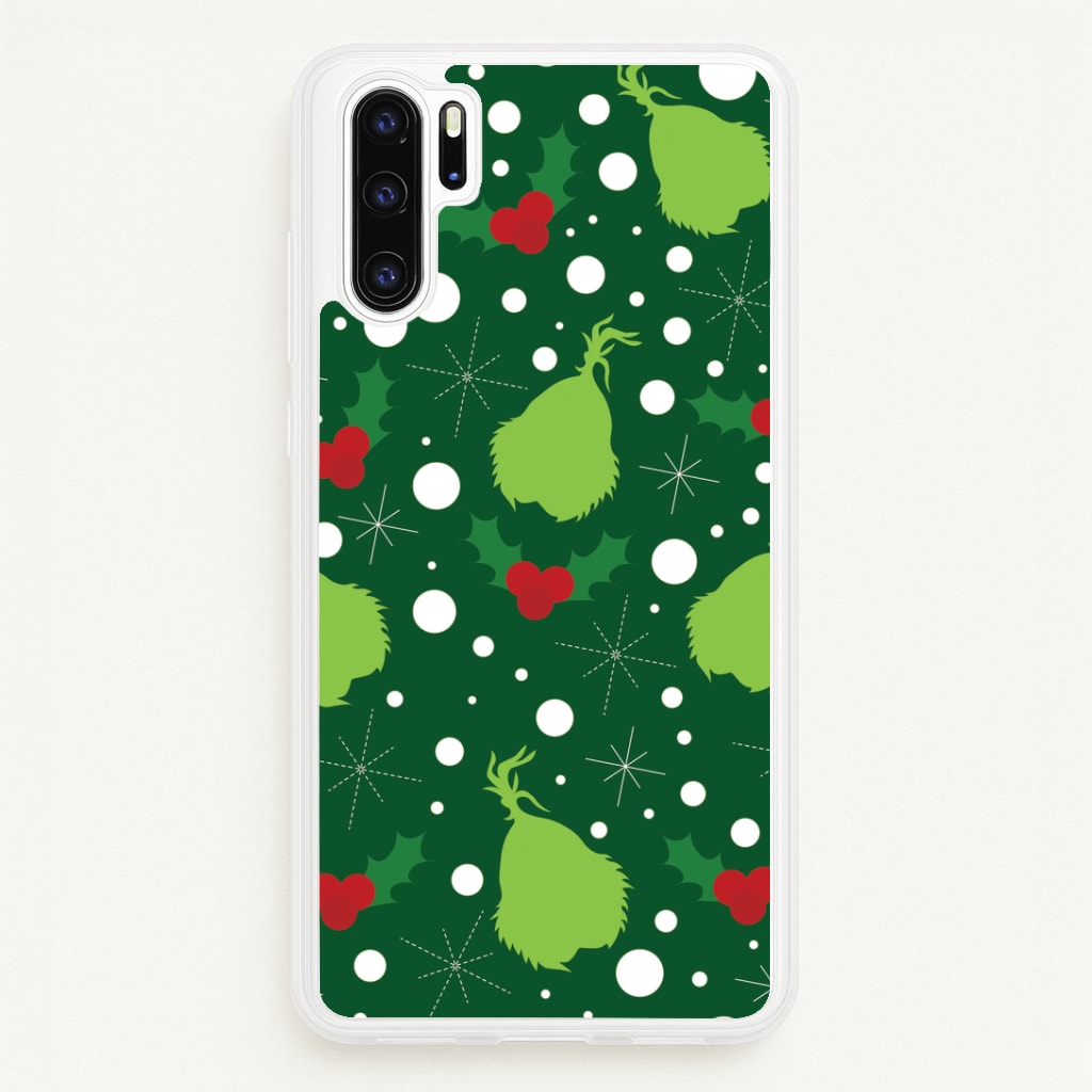Green Creature Christmas Pattern Huawei P30 Pro Case