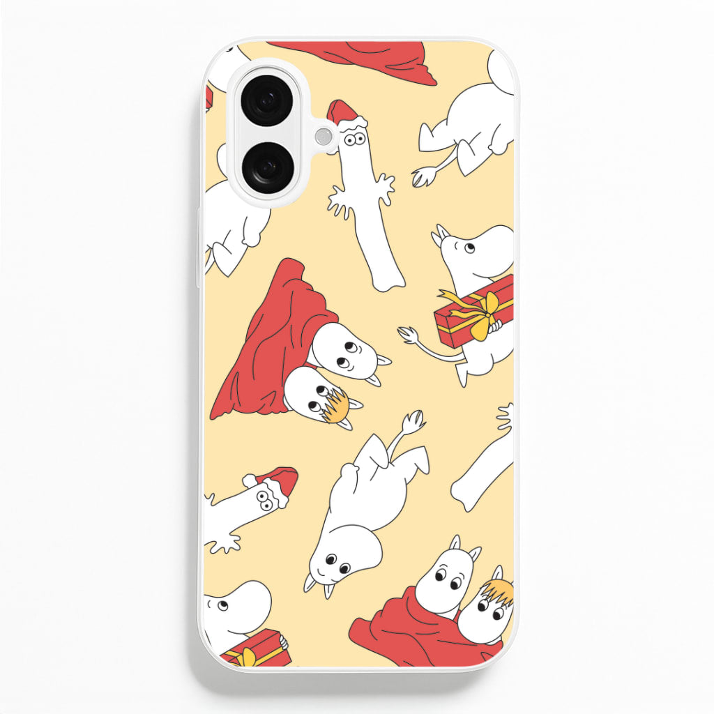 Christmas Mooms Pattern iPhone 16 Plus Case