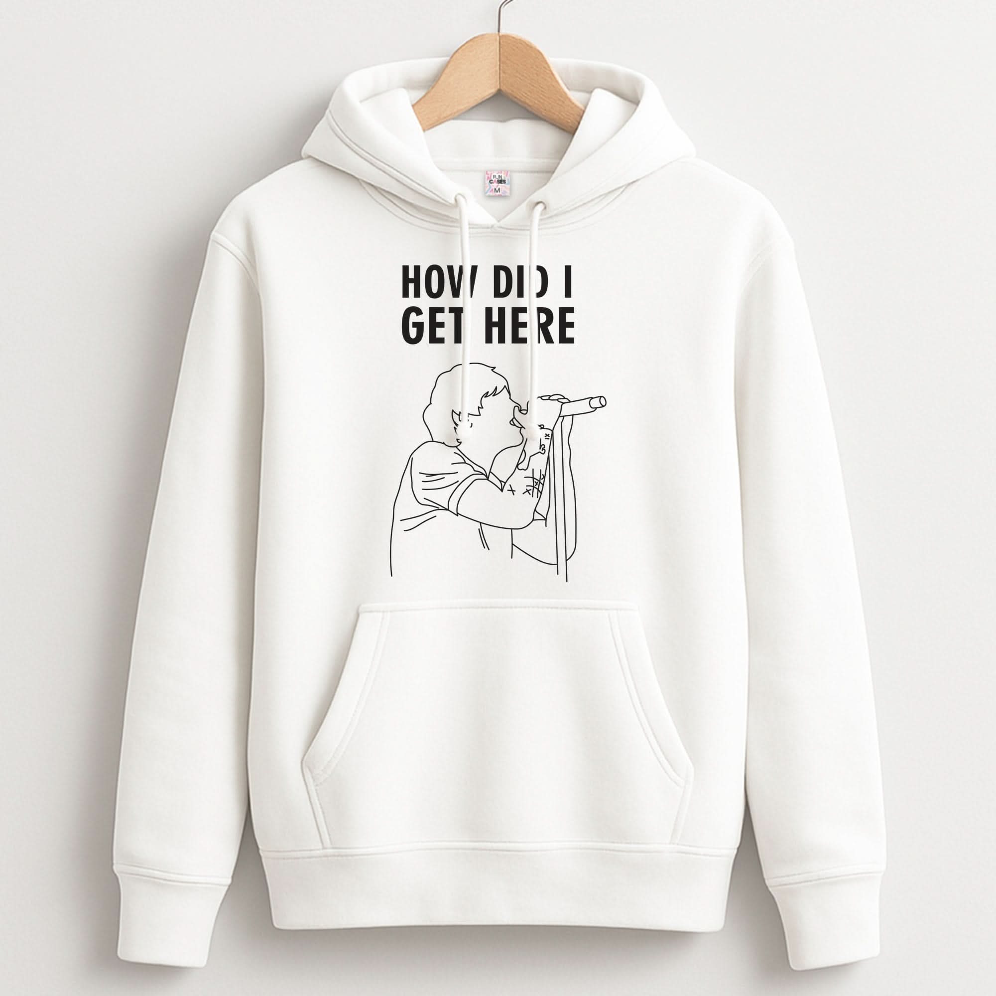 How Did I Get Here Outline Unisex Hoodie