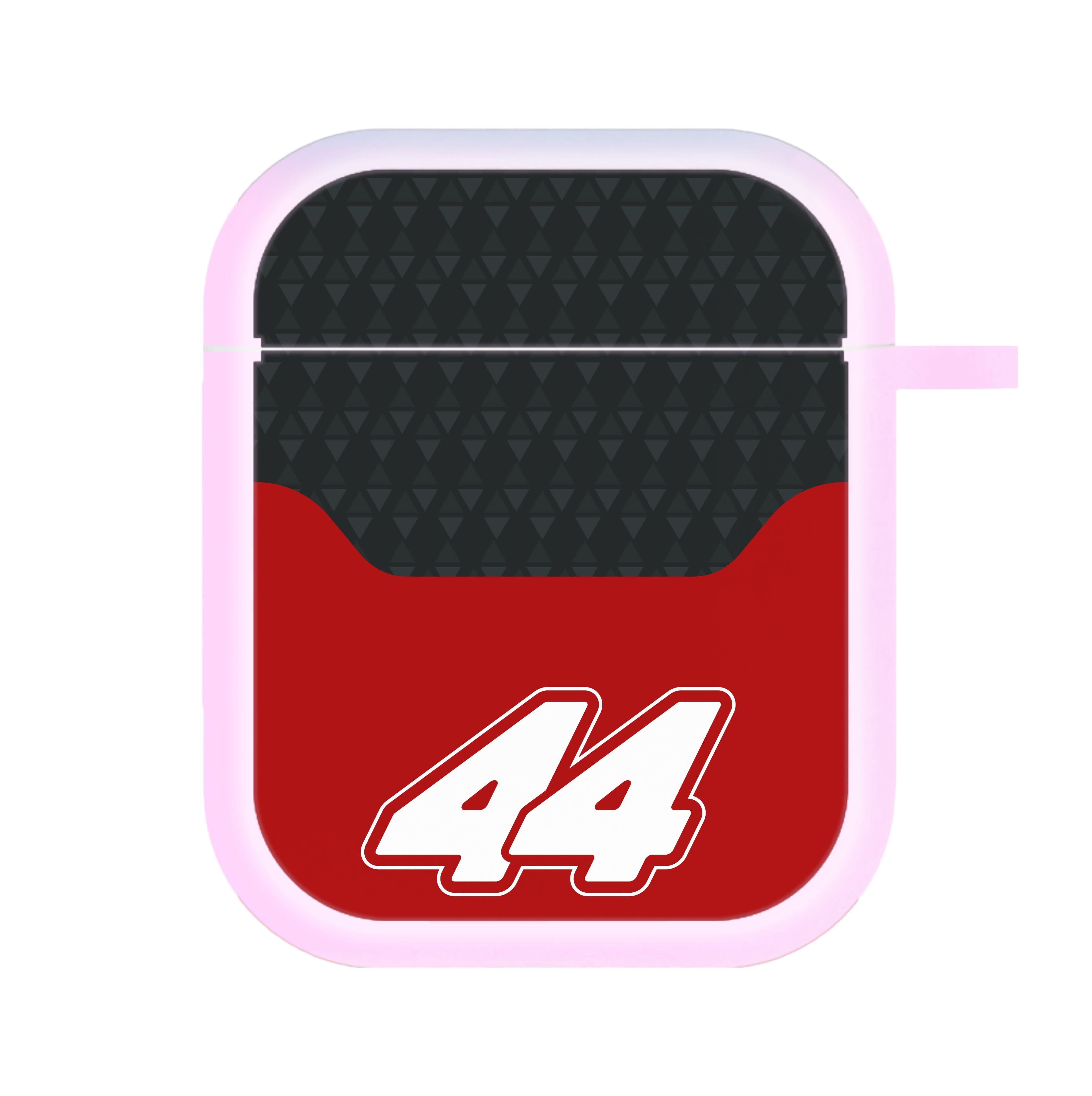 Red And Gray 44 AirPods Case