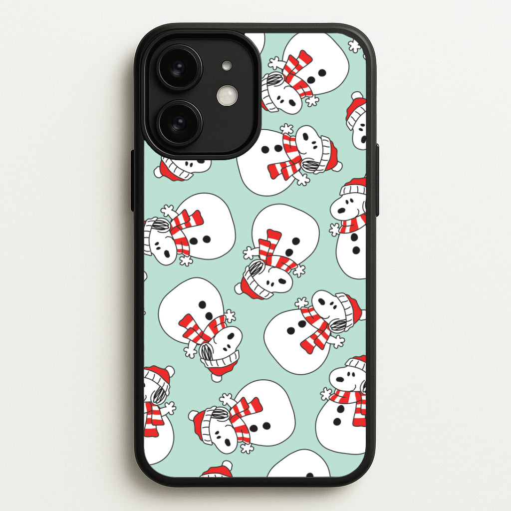 Cartoon Beagle Snowman Pattern iPhone 11 Case