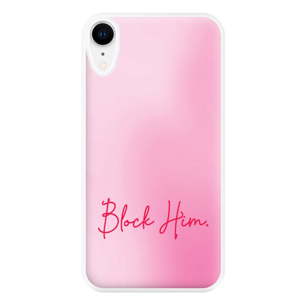 Block Him Pink Gradient iPhone XR Case