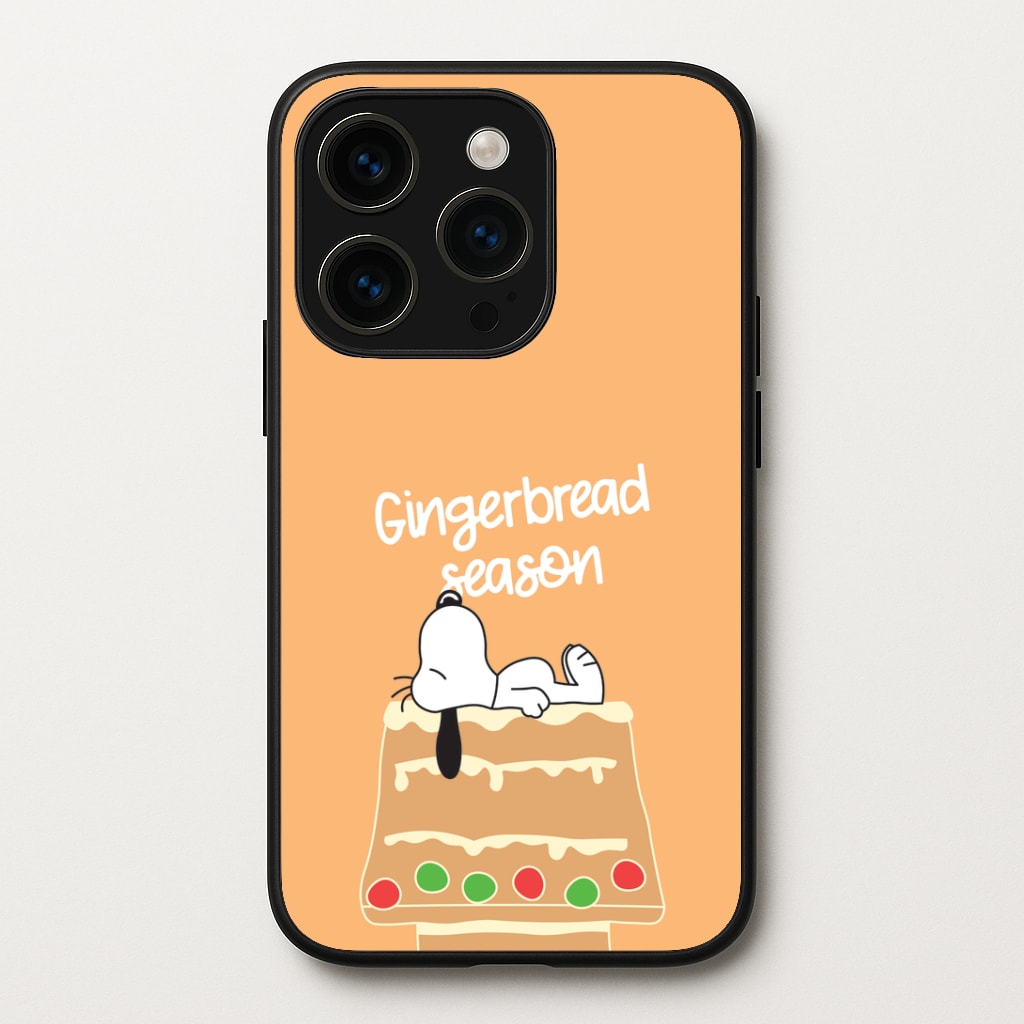 Cartoon Beagle Gingerbread House iPhone 14 Pro Case