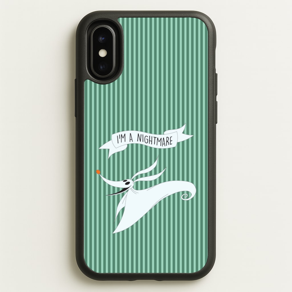 Stripey I'm A Nightmare iPhone X / XS Case