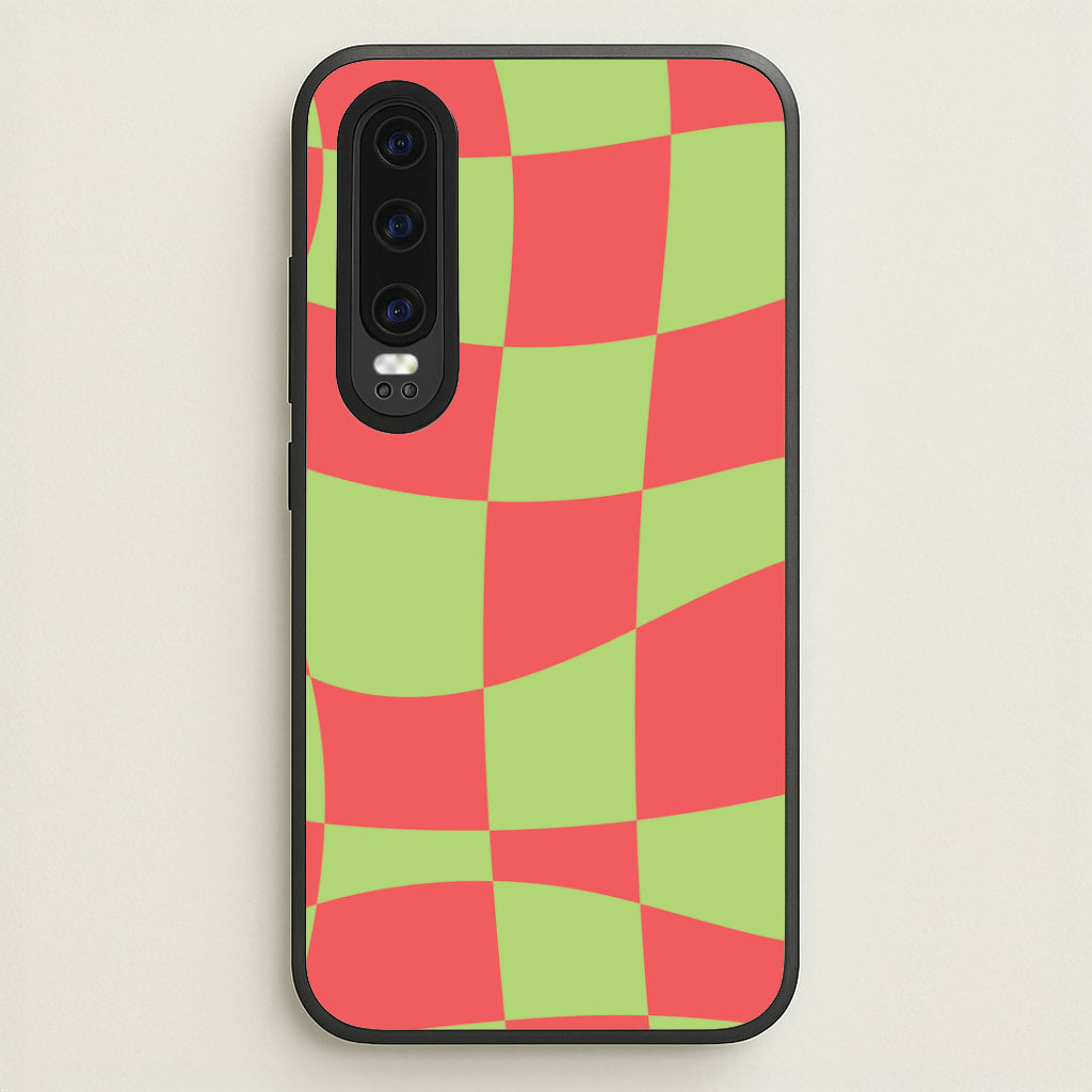 Abstract Red And Green Christmas Pattern Huawei P30 Case