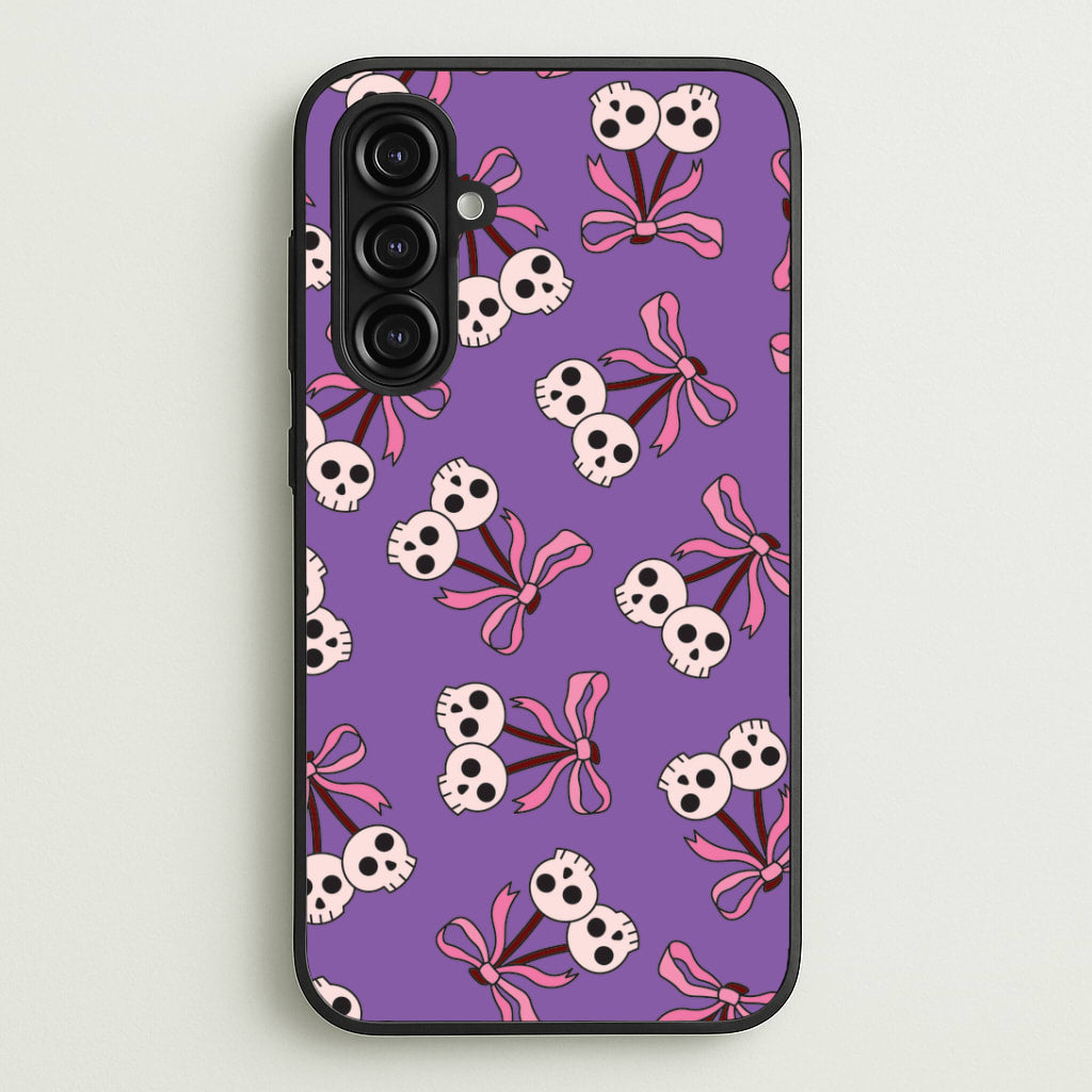 Cherry Skulls Pattern Galaxy A16 Case
