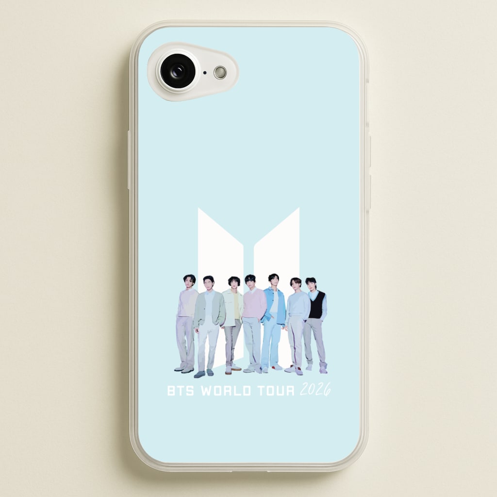 K-Pop Band Tour Pastel Blue iPhone 16e Case