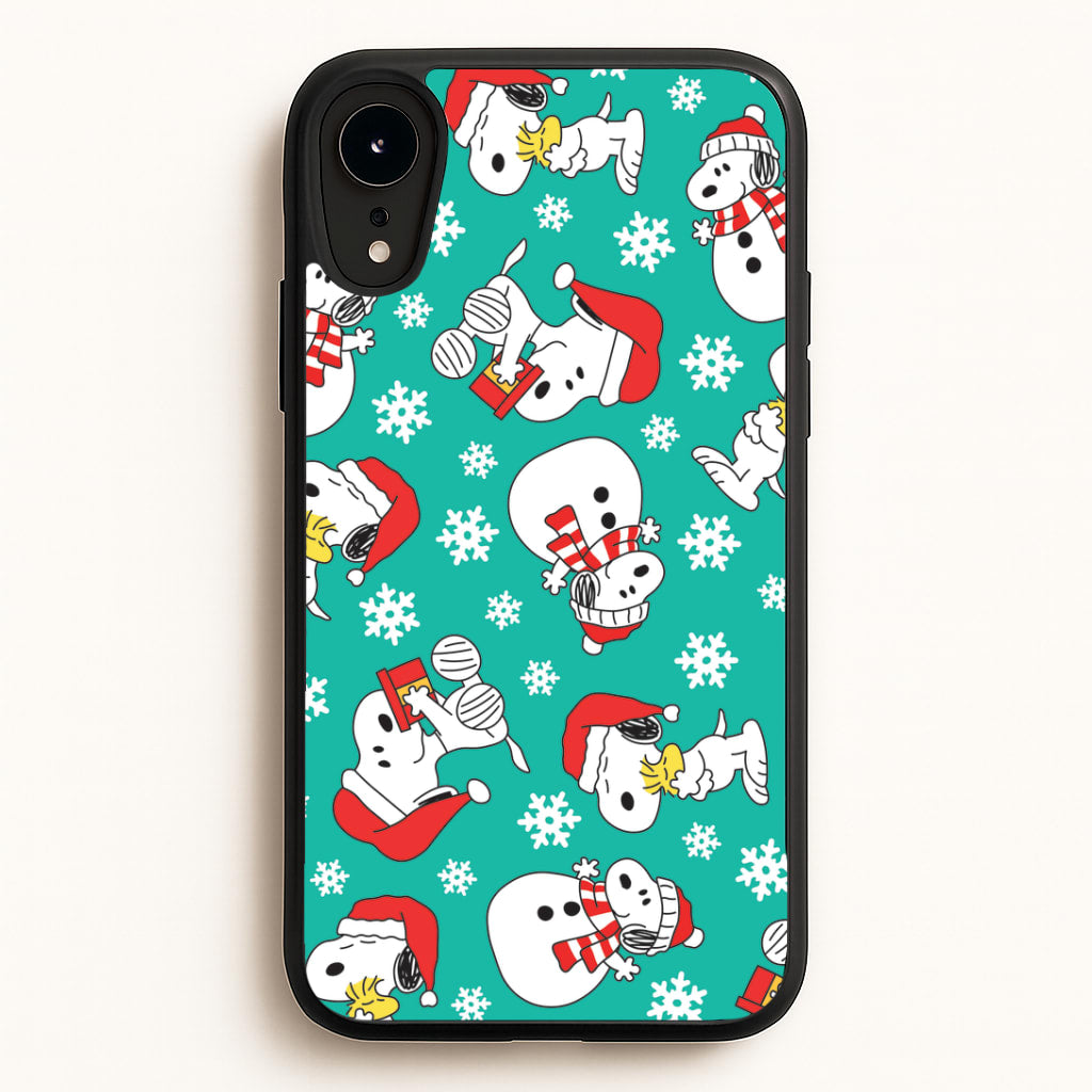 Christmas Cartoon Beagle Pattern iPhone XR Case