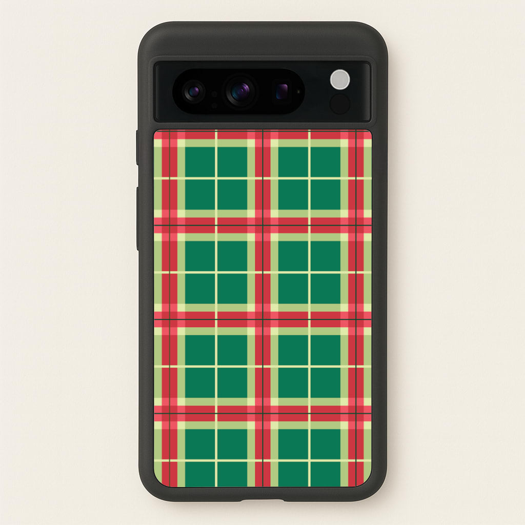 Red And Green Tartan II Christmas Pattern Google Pixel 8 Pro Case