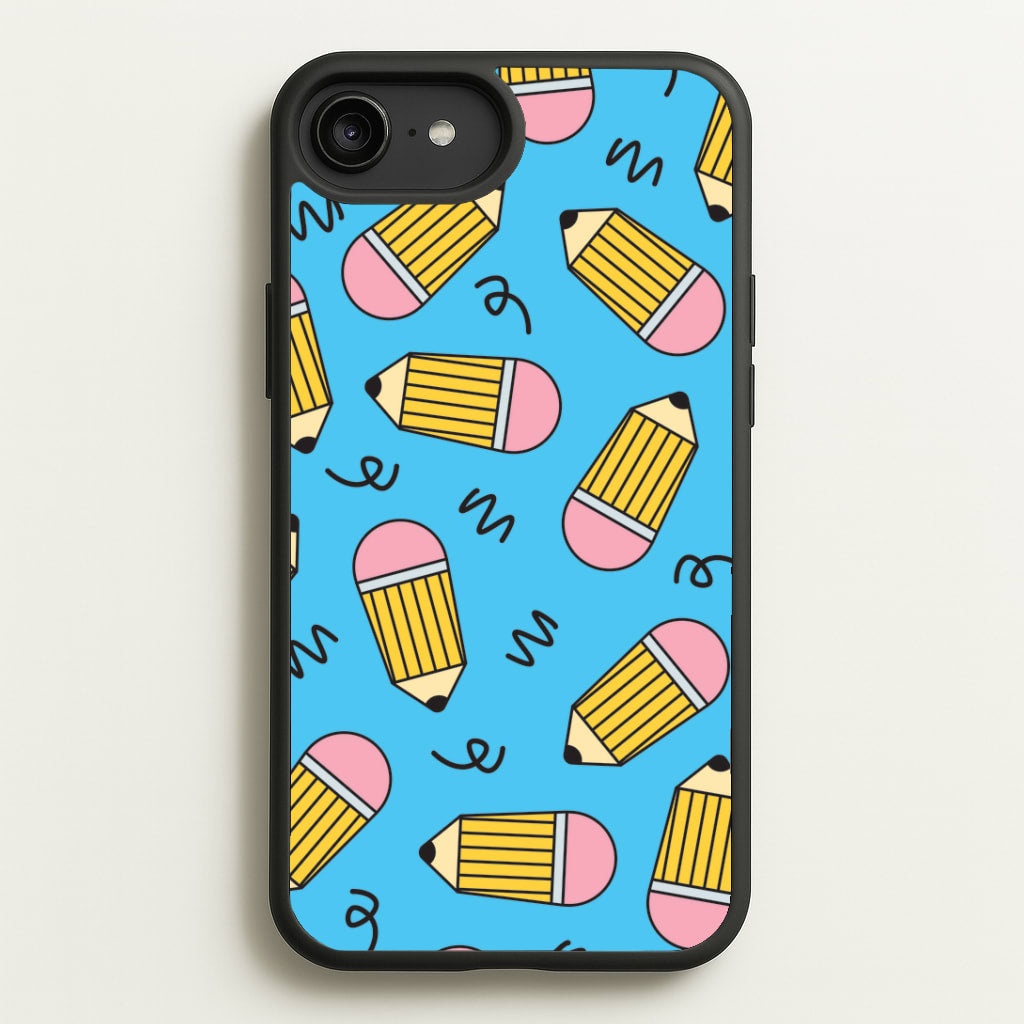 Pencils And Scribbles Pattern iPhone 6 Plus / 7 Plus / 8 Plus Case