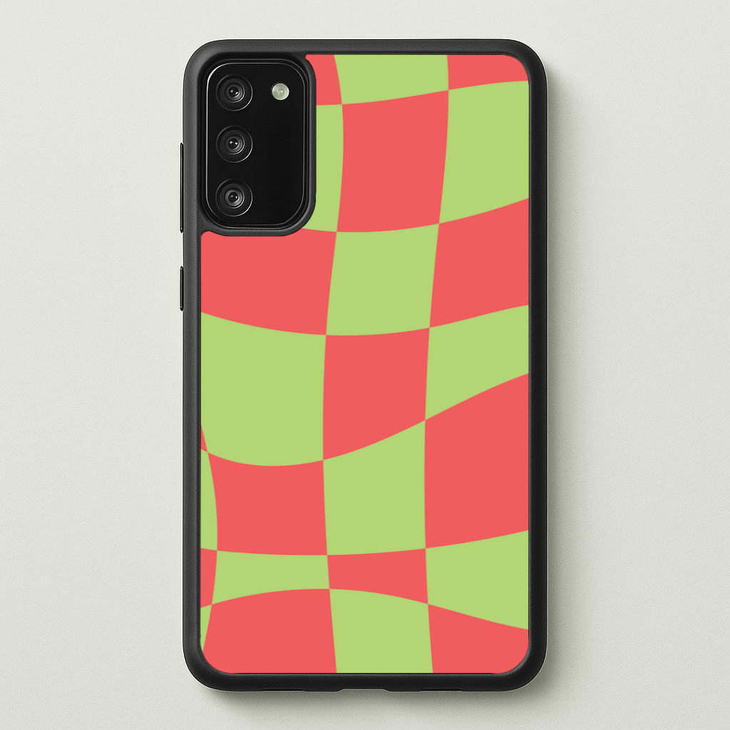 Abstract Red And Green Christmas Pattern Galaxy A41 Case
