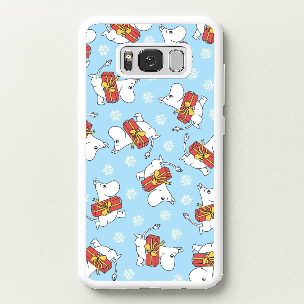 Present And Snowflakes Moom Pattern Galaxy S8 Plus Case
