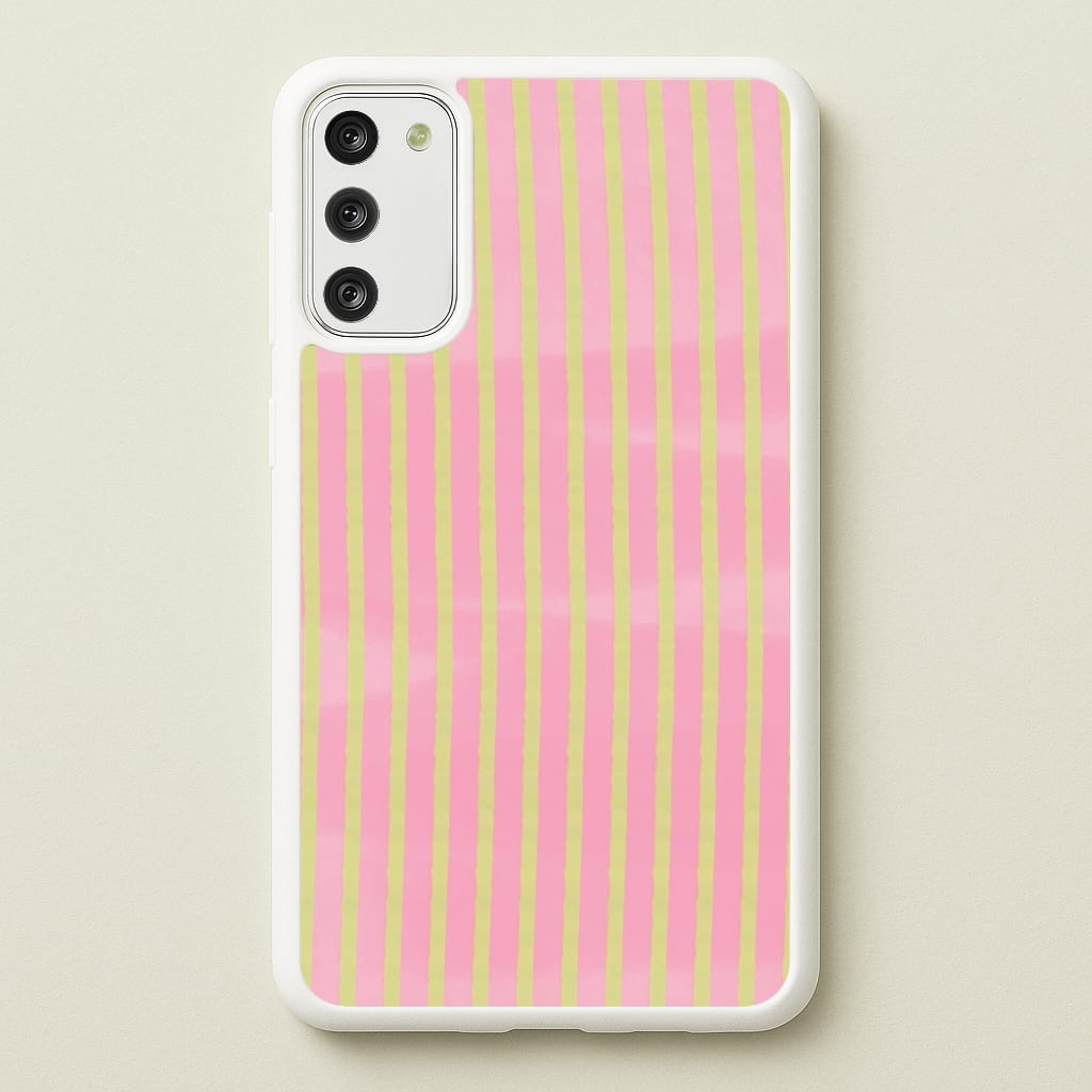Pink Meadow Stripes Galaxy S20 Case