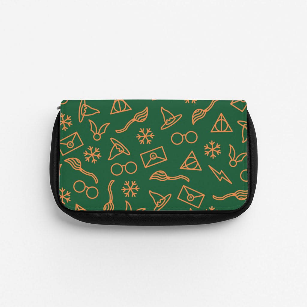 Christmas Wizard Icons Pattern Pencil Case
