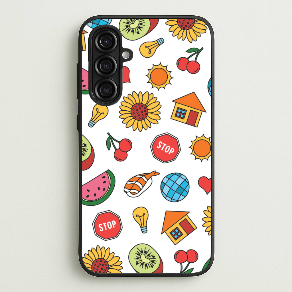 Harry Stickers Pattern Galaxy A16 Case