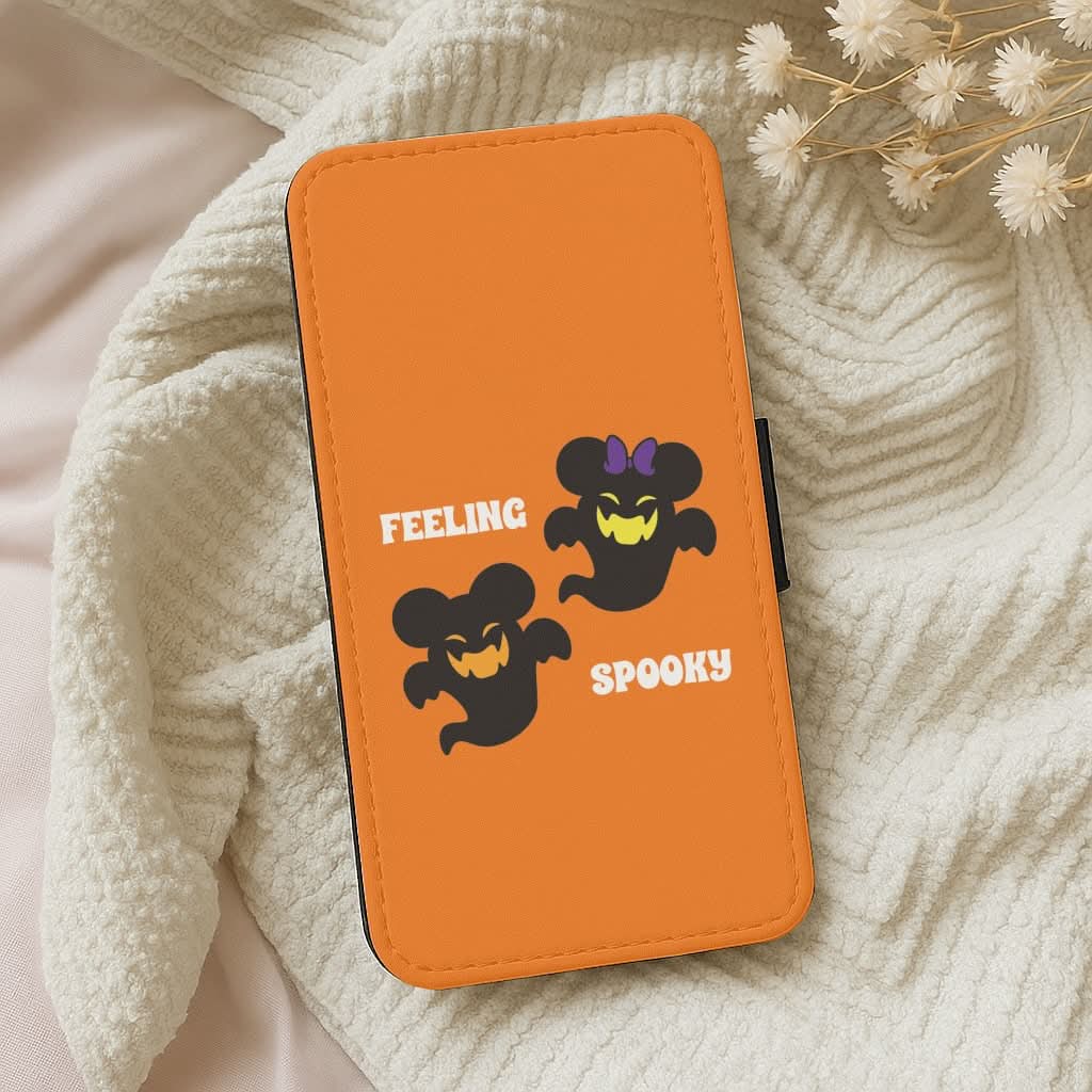 Feeling Spooky Mouse Ghosts Leather Phone Case