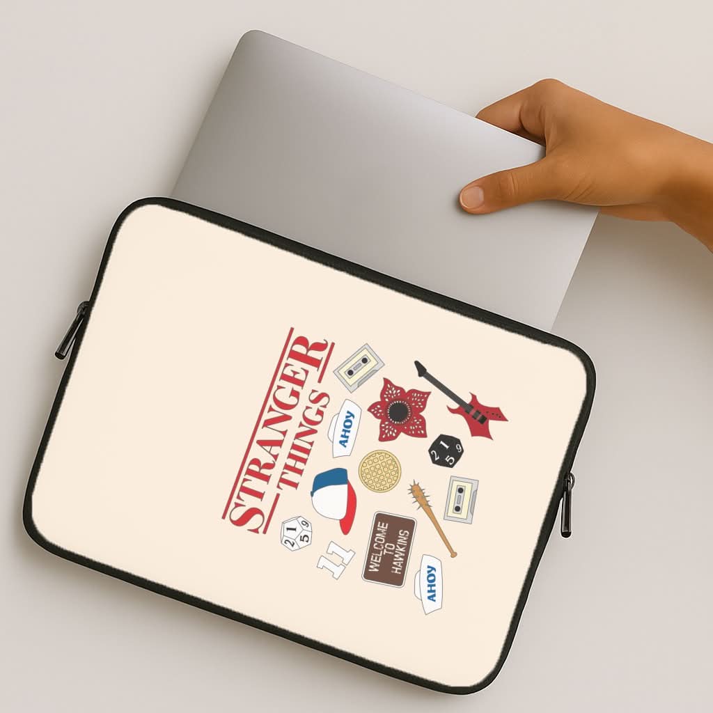 Stranger Things Cartoon Icons MacBook Cover