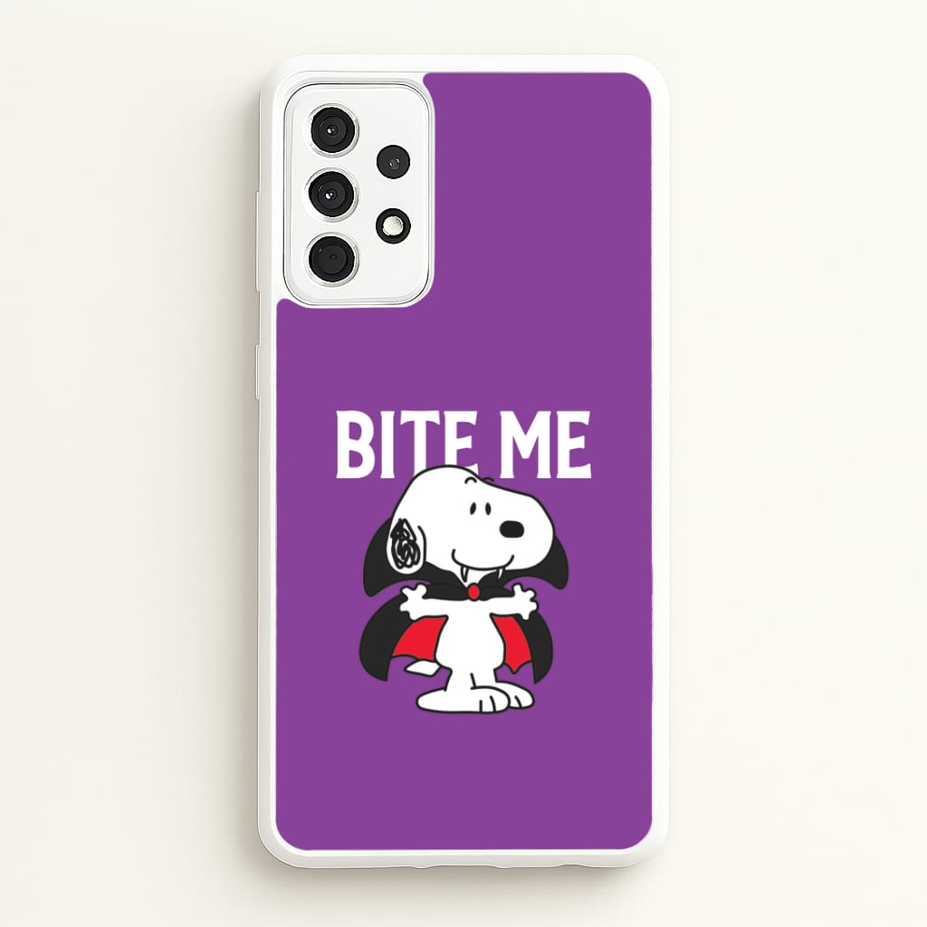 Bite Me Cartoon Beagle Galaxy A52 / A52s Case