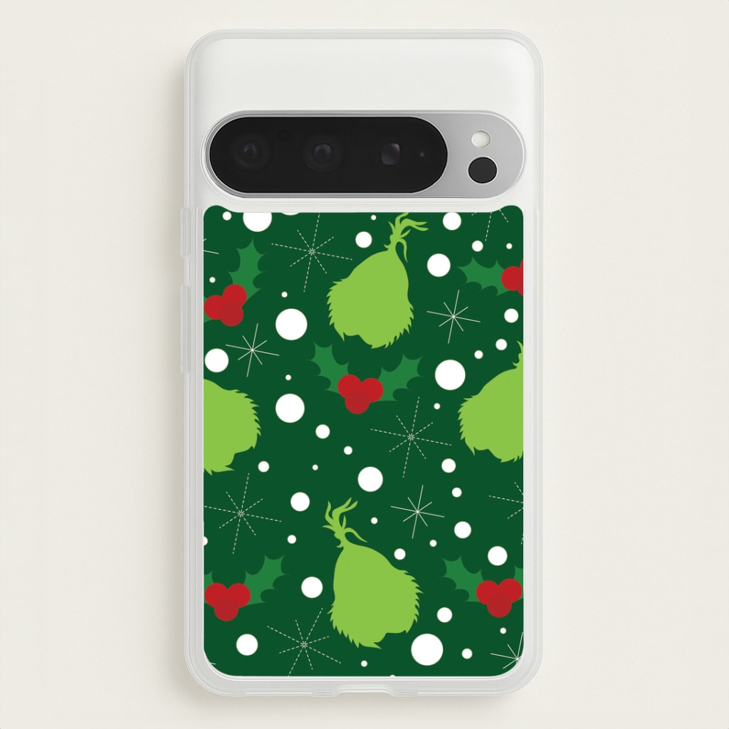 Green Creature Christmas Pattern Google Pixel 9 Pro XL Case