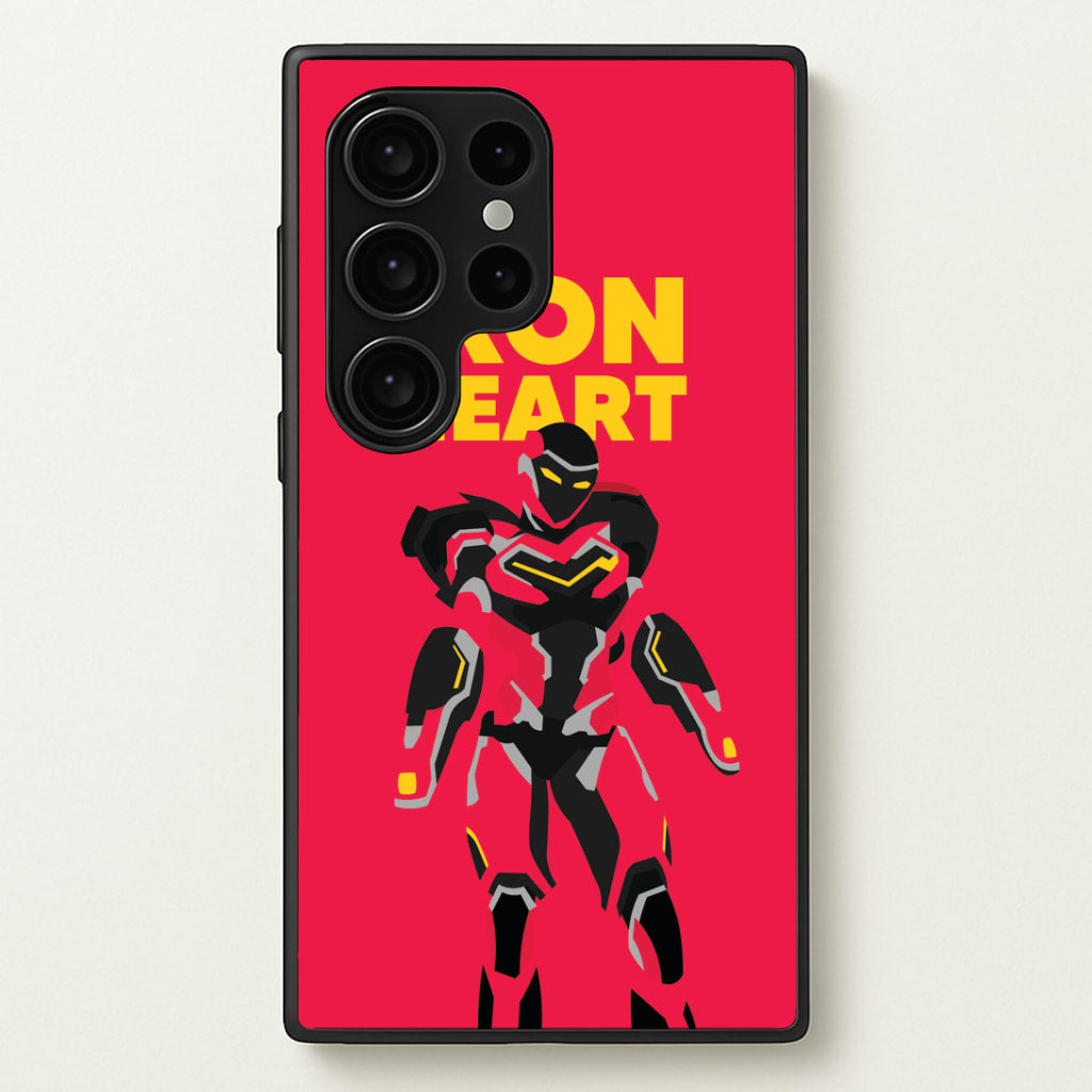 Metal Heart Hero Standing Galaxy S24 Ultra Case