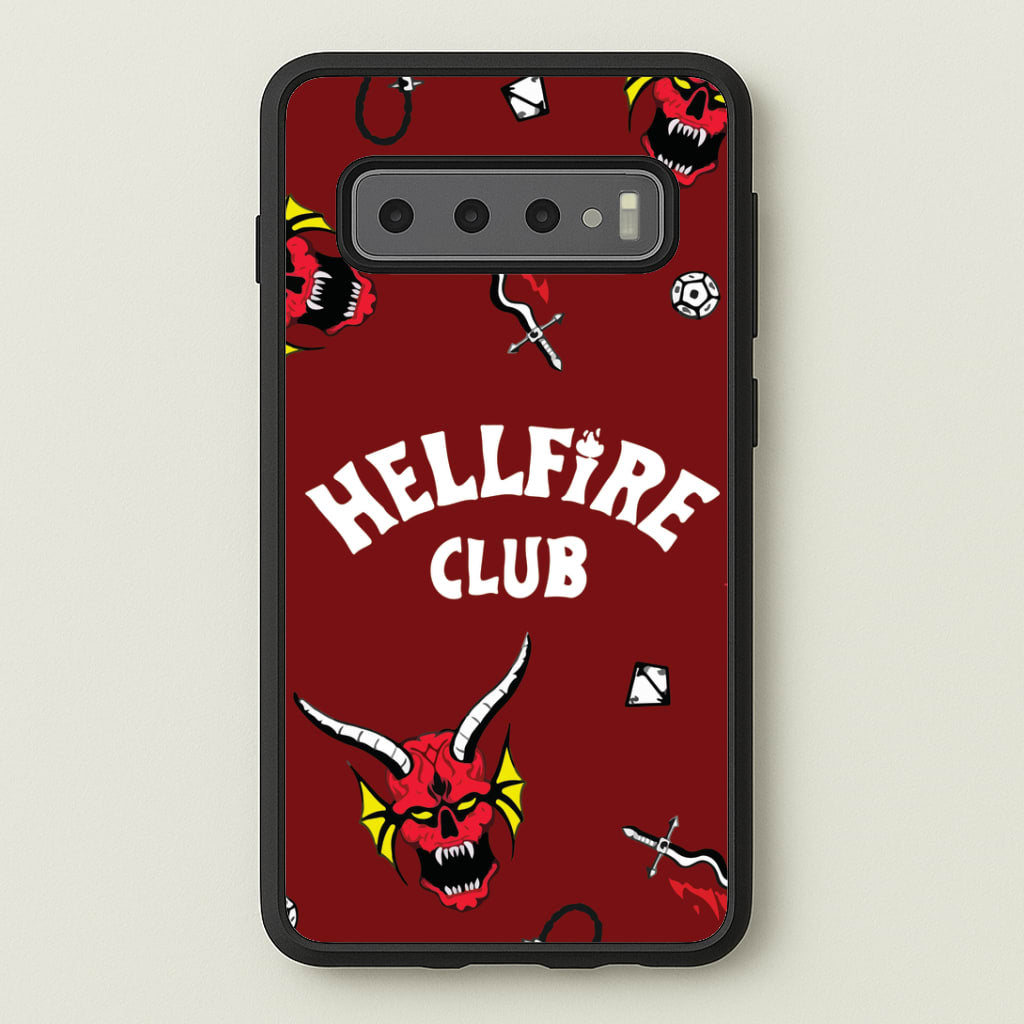 Hellfire Club Icons Collage Red Galaxy S10 Plus Case