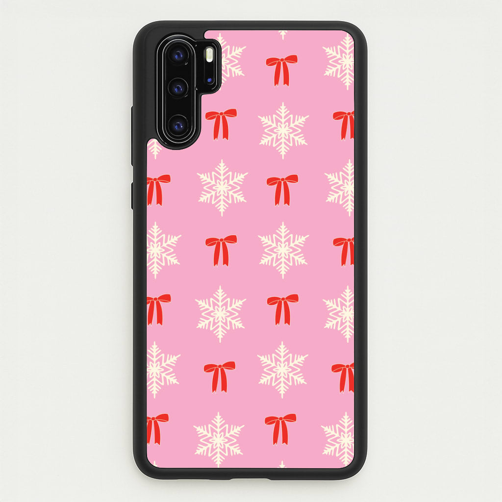 Coquette Bows And Snowflakes Pattern Huawei P30 Pro Case