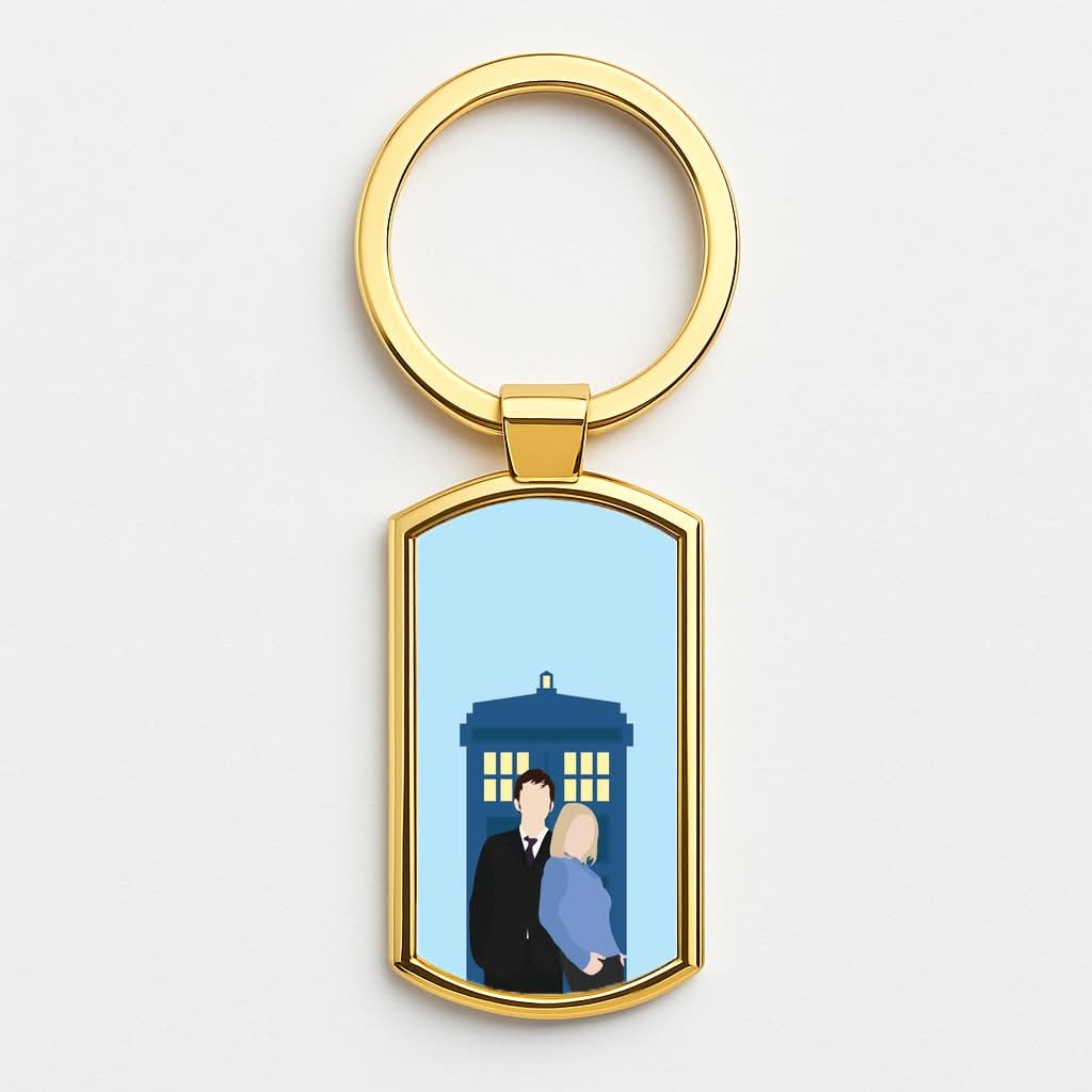 Rose And The Doc Gold Keyring
