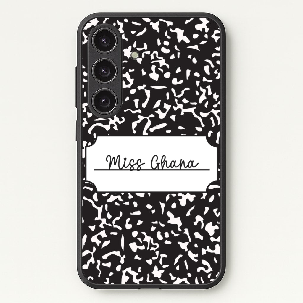 Personalised School Notebook Galaxy S24FE Case