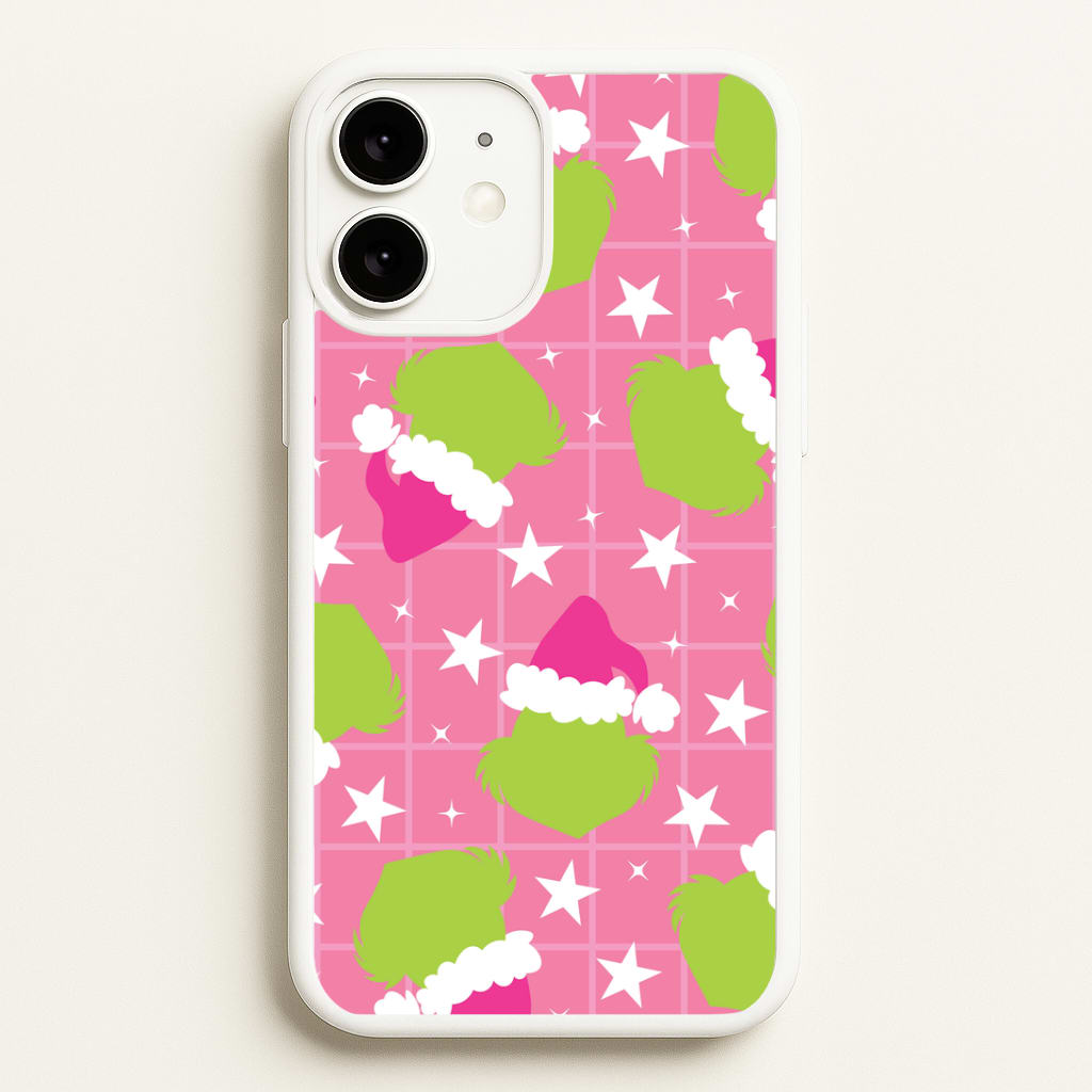 Pink Green Creature Xmas Pattern iPhone 11 Case