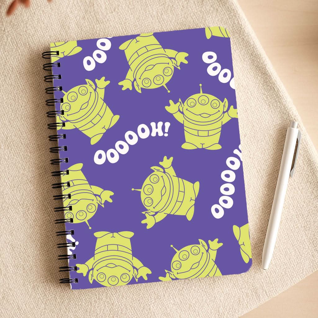 Toy Aliens Silhouette Pattern Notepad