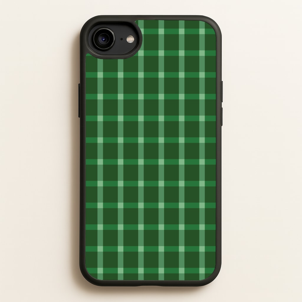 Dark Green Tartan Christmas Pattern iPhone 6 / 7 / 8 / SE Case