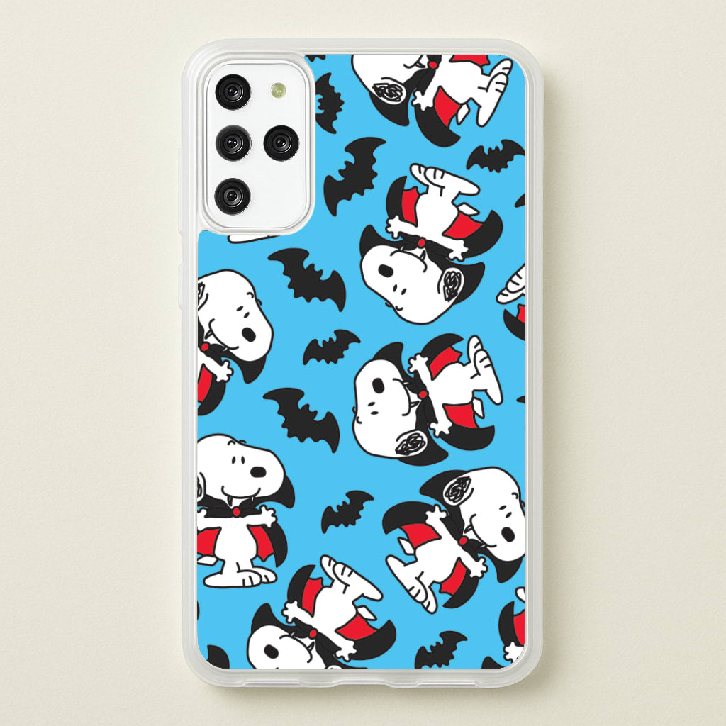 Cartoon Beagle Vampire And Bats Pattern Galaxy S20 Plus Case