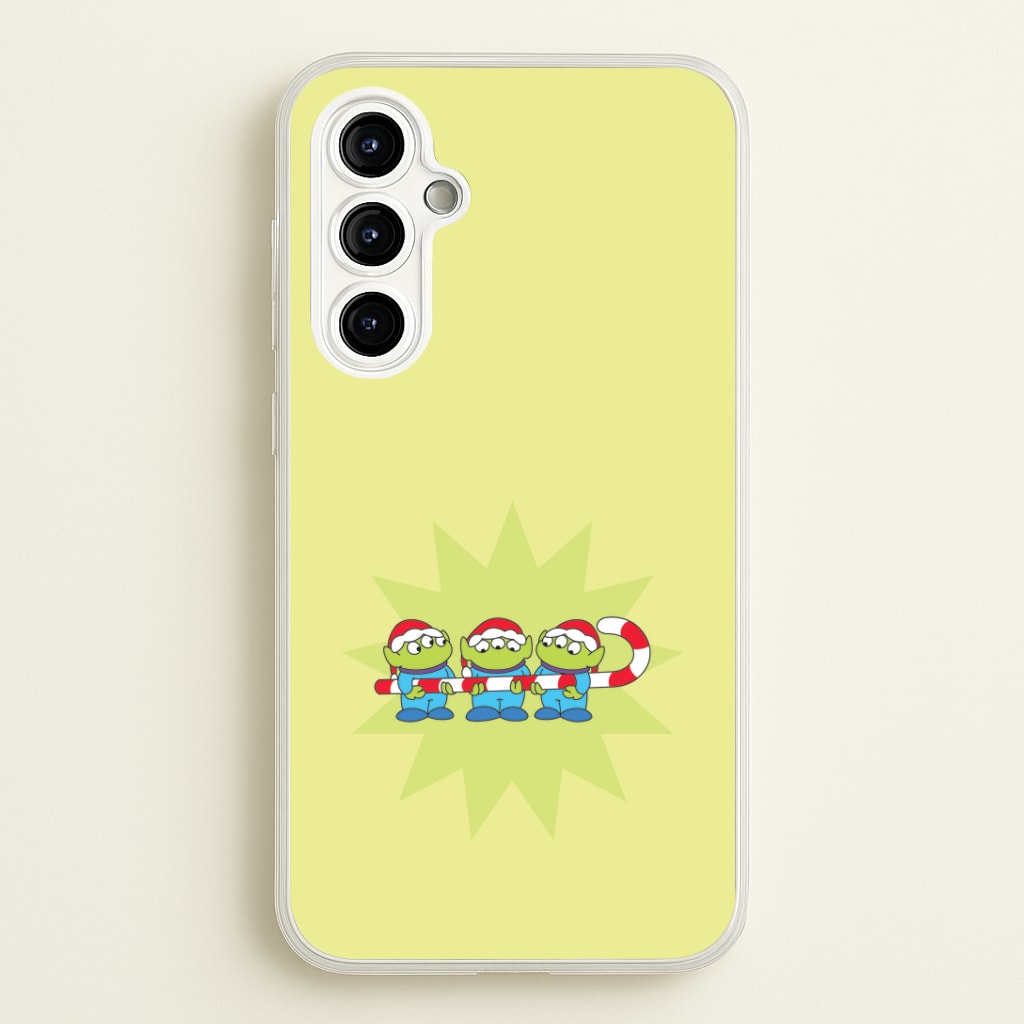 Cute Green Aliens Candycane Galaxy A54 Case