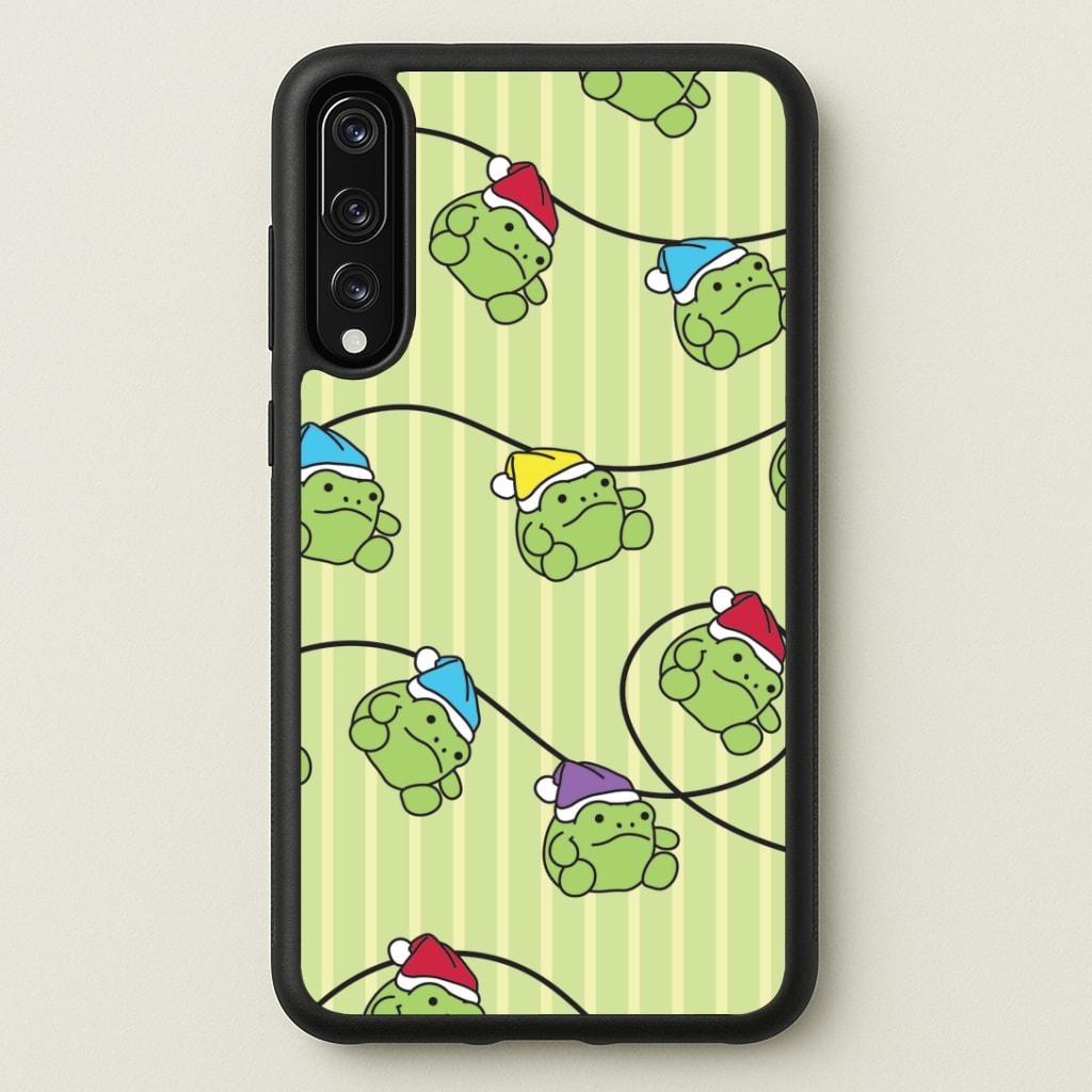 Christmas Frog Plush Fairylights Pattern Huawei P20 Pro Case