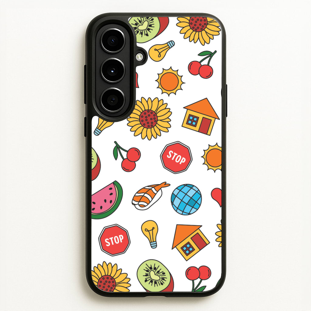 Harry Stickers Pattern Galaxy A56 Case