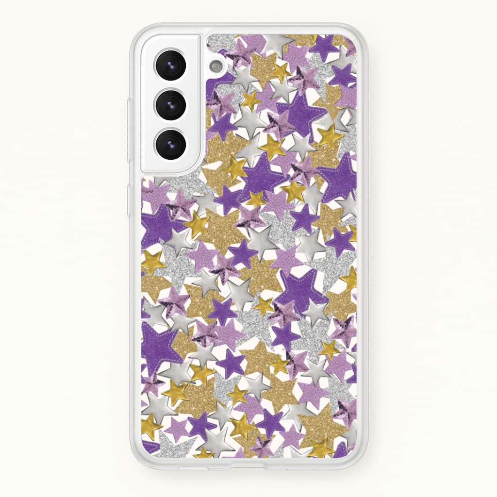 Mauve Stars Collage Galaxy S22 Plus Case