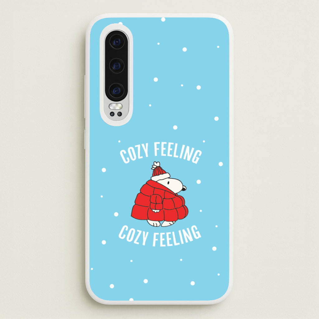 Cozy Feeling Cartoon Beagle Puffer Jacket Huawei P30 Case