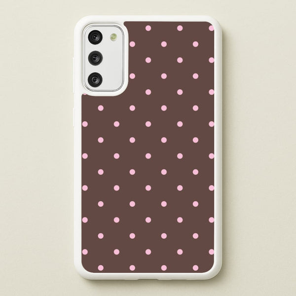 Chocolate & Strawberry Polka Dots Galaxy S20 Case