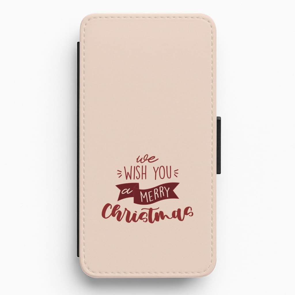We Wish You A Merry Christmas Quote Flip / Wallet Phone Case