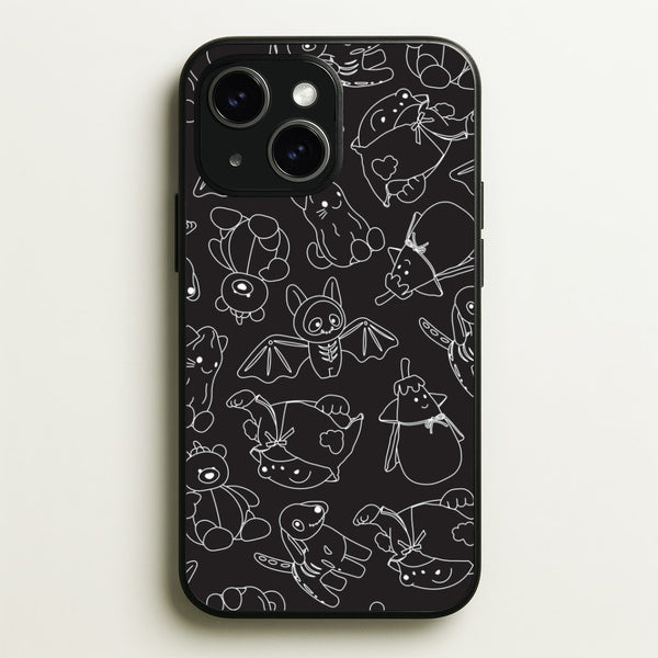 Halloween Plushies Pattern II - Halloween iPhone 14 Plus Case