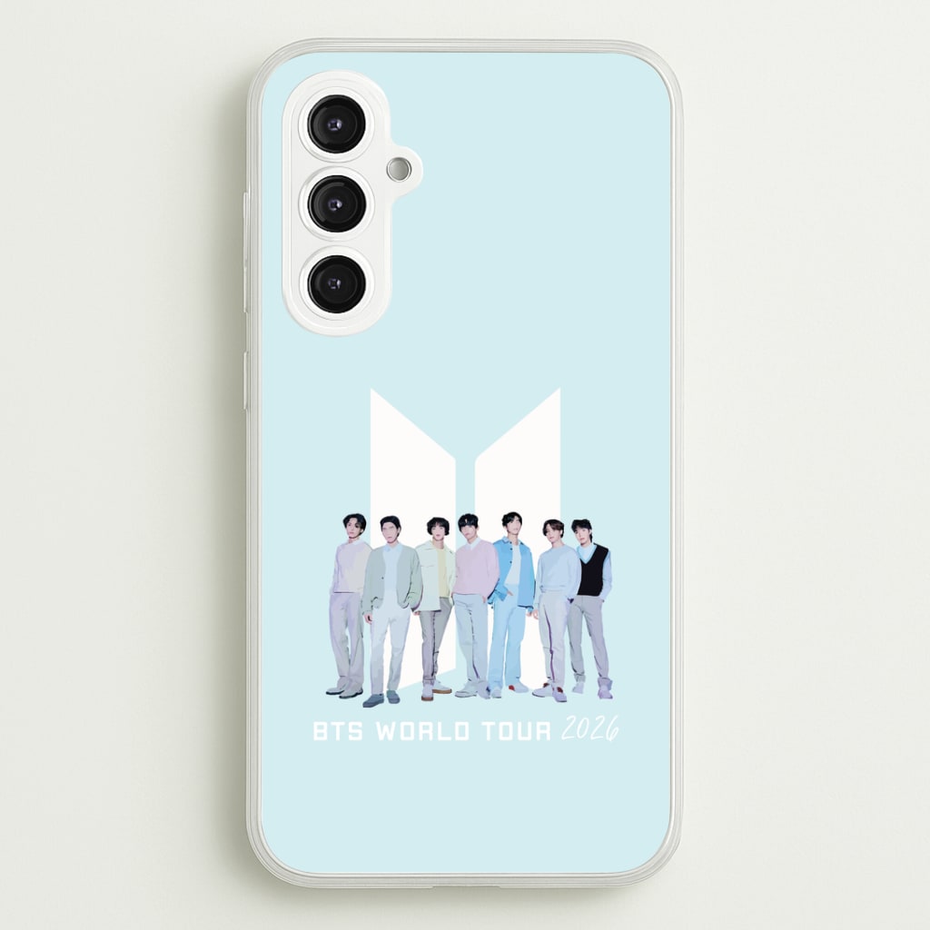 K-Pop Band Tour Pastel Blue Galaxy S23FE Case