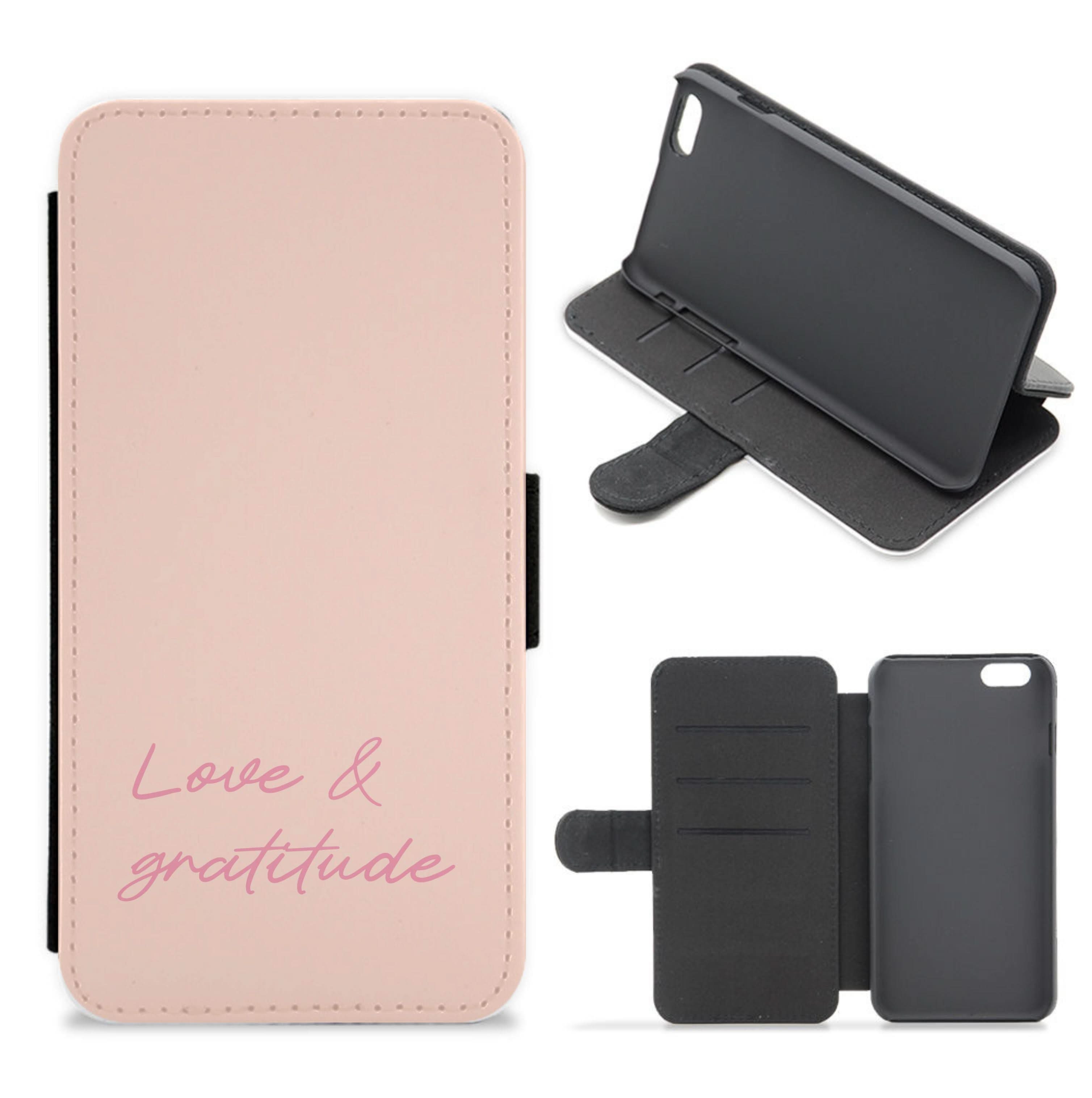 Love And Gratitude Flip / Wallet Phone Case