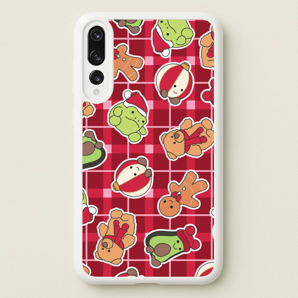 Christmas Plushies Tartan Pattern Huawei P20 Pro Case