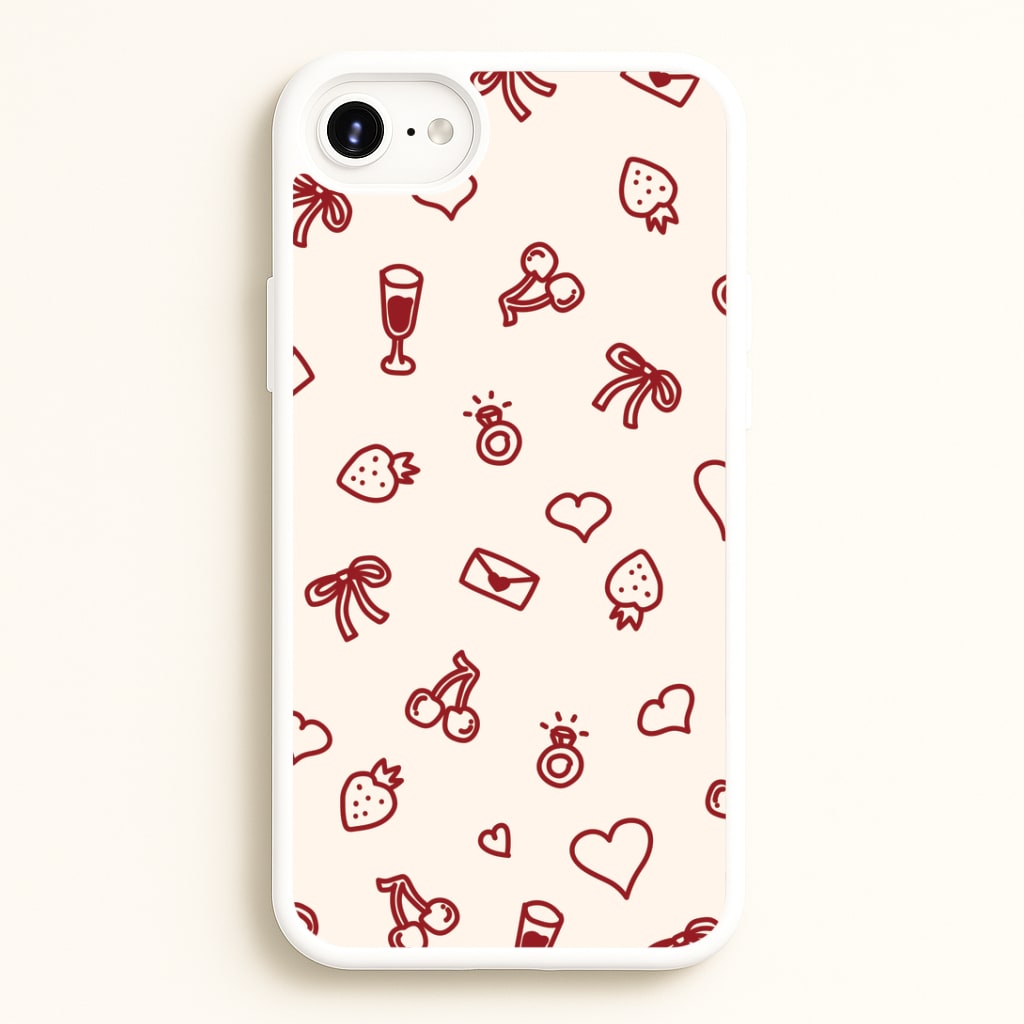Valentines Doodles iPhone 6 / 7 / 8 / SE Case