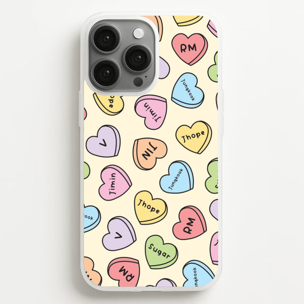 K-Pop Band Members Love Hearts Pattern iPhone 13 Pro Max Case