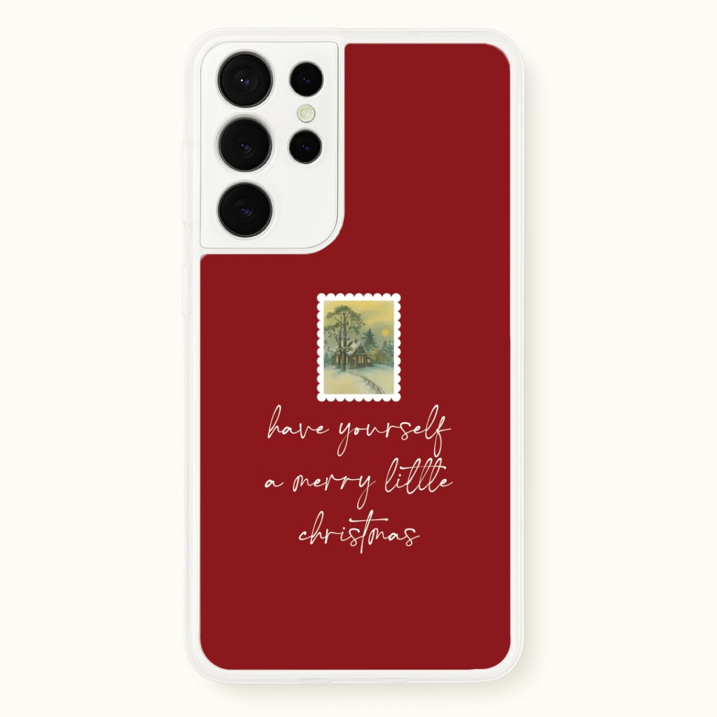 A Merry Little Christmas Stamp Galaxy S21 Ultra Case