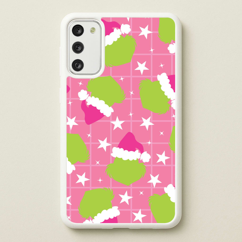 Pink Green Creature Xmas Pattern Galaxy S20 Case